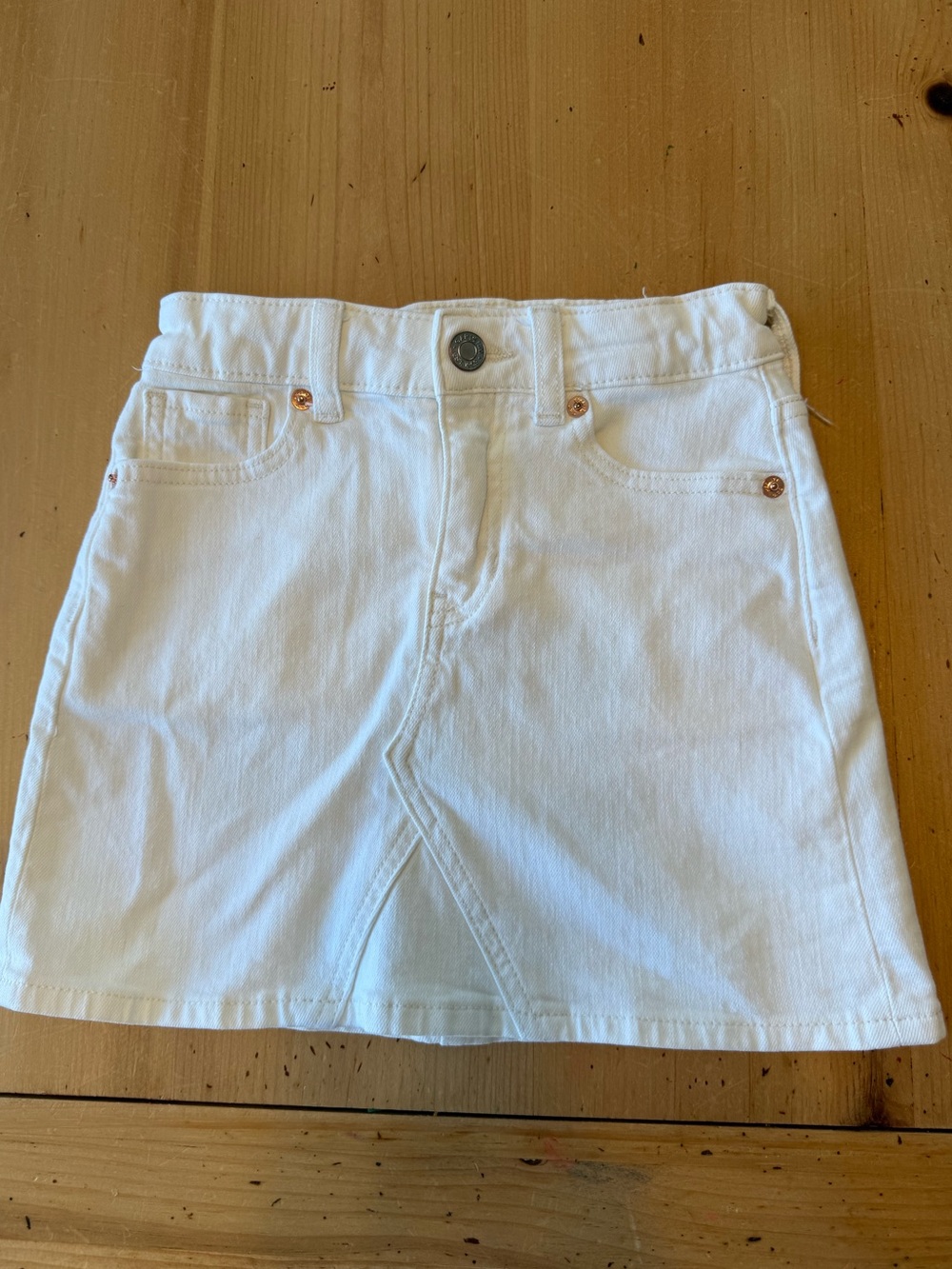 Gap girls white denim skirt